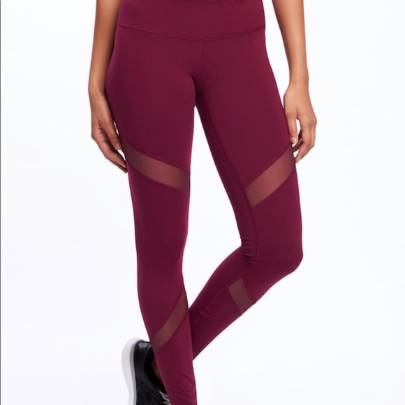 Mid-Rise Mesh Compression Leggings - Picture 1 of 2